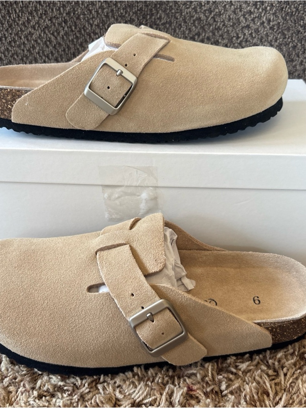 Quince Suede Clog Mule Water Repellent